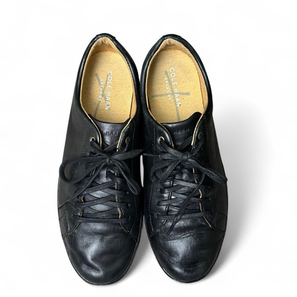 Men’s Size 10 - Cole Haan Grand Crosscourt II Black Leather Lace Up C26655 - Picture 5 of 7
